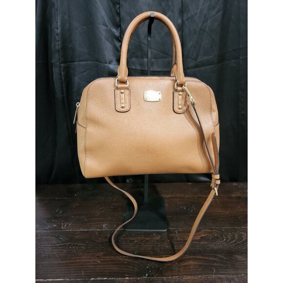 Michael Kors Sandrine Large Saffiano Leather Purse/Crossbody Acorn - Picture 1 of 8